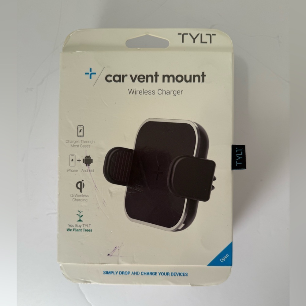TYLT Car Vent Mount Qi Wireless Charger for iPhone & Android